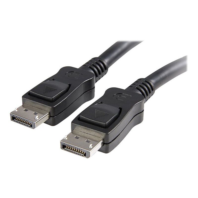 StarTech 25' DisplayPort® Audio Video Cable With Latches M/M, Black image 1