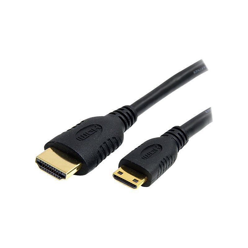 StarTech 6' HDMI male to mini HDMI male black cable image 1