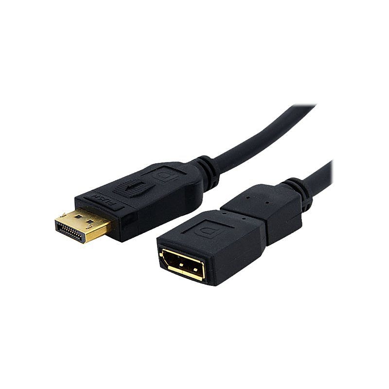 StarTech 6' DisplayPort Male/Female Video Extension Cable, Black image 1