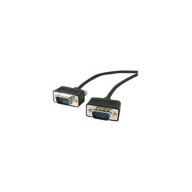 Startech® 10' Thin Coax High Resolution HD15 Male/Male VGA Monitor Cable, Black image 1