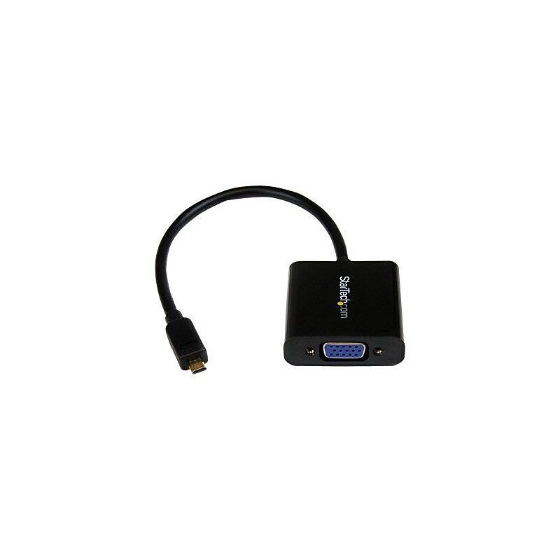 StarTech Micro HDMI To VGA Adapter Converter For Smartphones/Ultrabook/Tablet, Black image 1