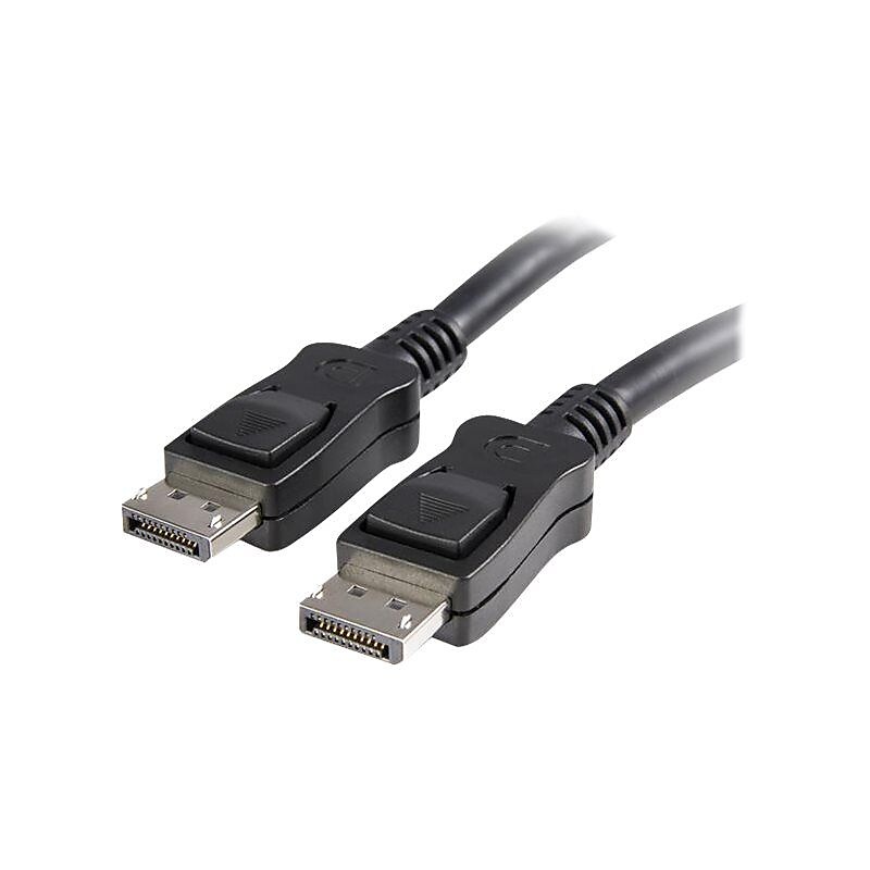 StarTech DISPLPORT6L 6' DisplayPort Cable with Latches, M/M, Black image 1