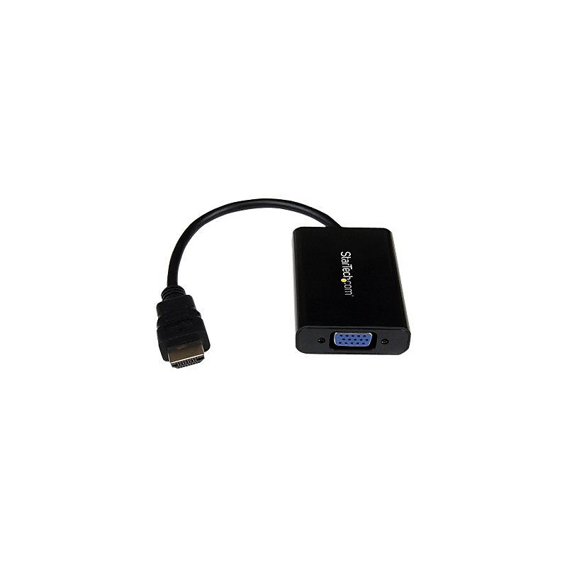 StarTech HDMI To VGA Video Adapter Converter With Audio, Black image 1