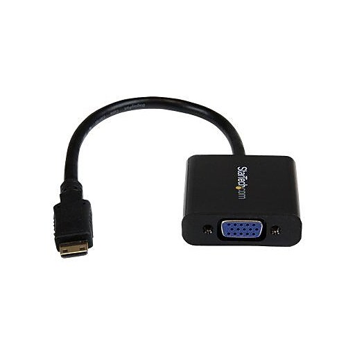 StarTech 8" Mini HDMI® To VGA Adapter Converter For Digital Still