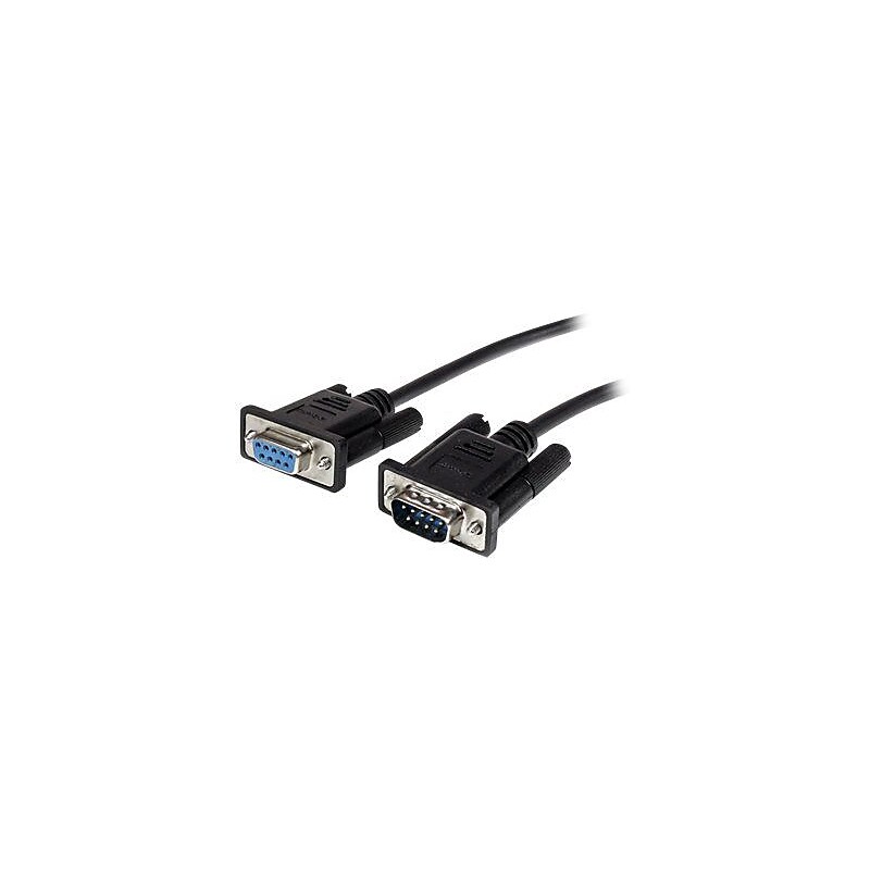 StarTech® 2m Black Straight Through DB9 RS232 Serial Cable - M/F (MXT1002MBK) image 1