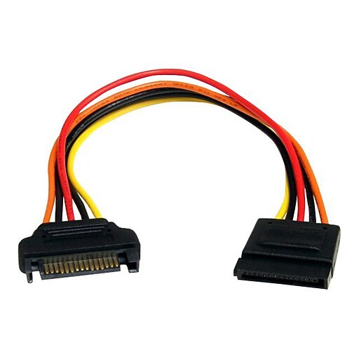 Startech® 8" 15 pin SATA Power Extension Cable Staples