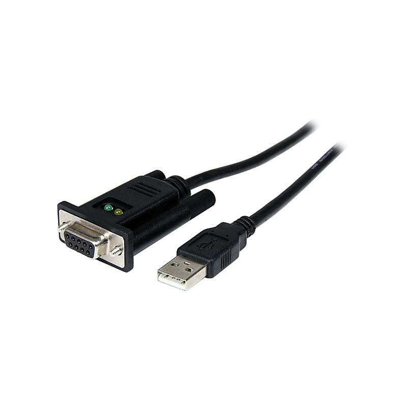 StarTech 3.3' DB-9 Female To Type A Male USB DCE Adapter Cable With FTDI, Black image 1
