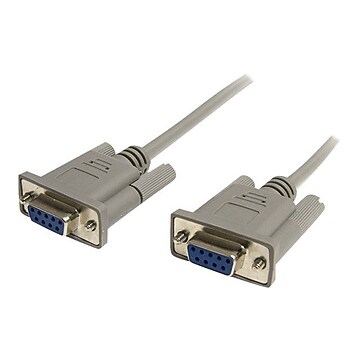 Rocstor 3.28' DB9 to DB9 Serial Null Modem Cable, Female to