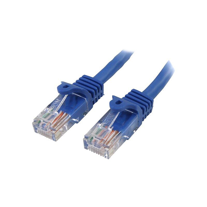 Startech 35' CAT-5e Snagless RJ-45 Male/Male Patch Cable, Blue (RJ45PATCH35) image 1