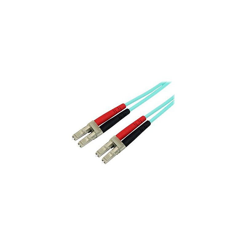 Startech® 6.56' LC To LC Multimode 50/125 Duplex LSZH Fiber Patch Cable, Aqua image 1
