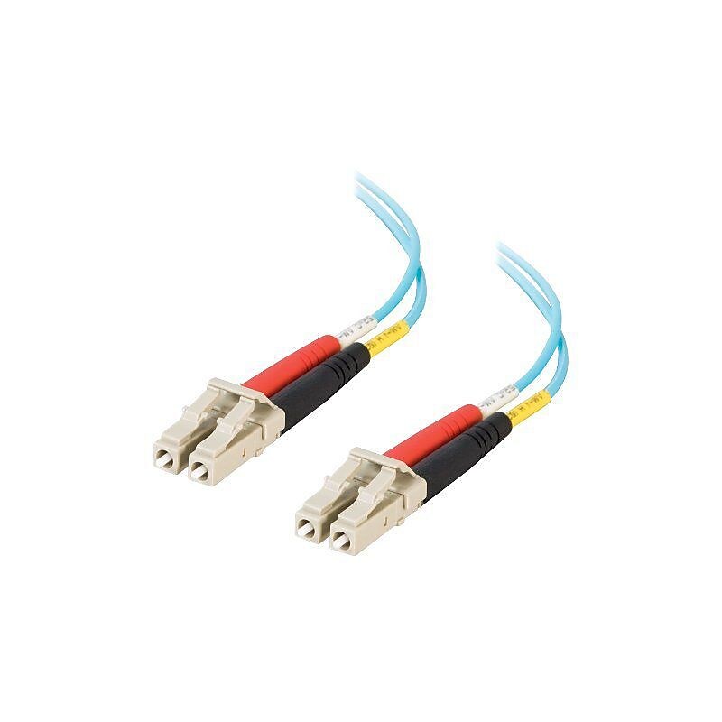 C2G 33047 9.84' Aqua LC Male/Male Duplex Multimode Fiber Optic Cable for 10GBase-SR Ports image 1