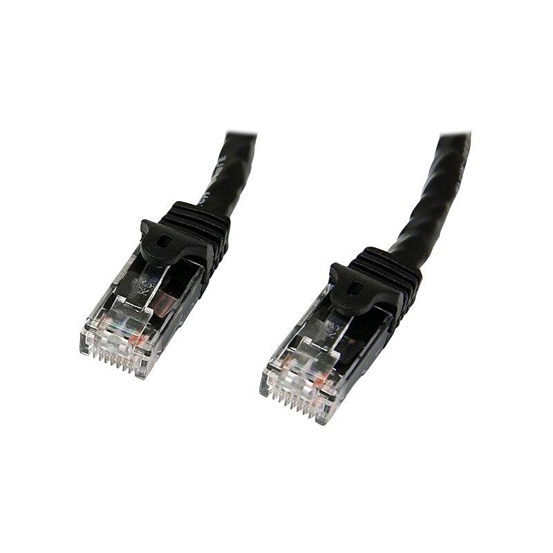 StarTech 25' Cat 6 Snagless RJ-45 Male/Male Patch Cable, Black image 1