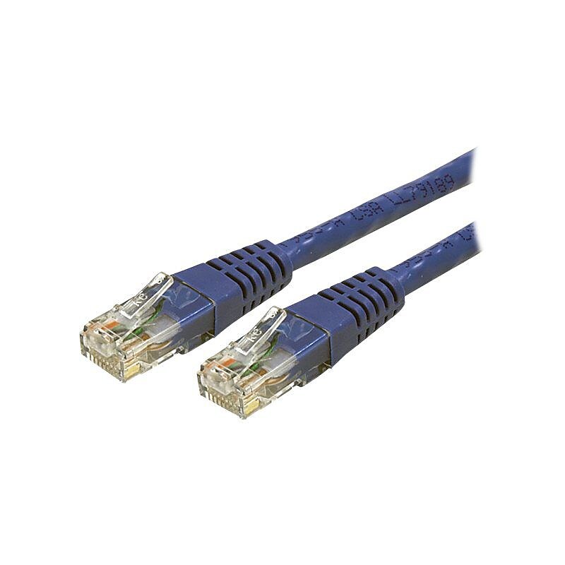 StarTech 15' Cat 6 Molded RJ-45 Male/Male Patch Cables, Blue image 1