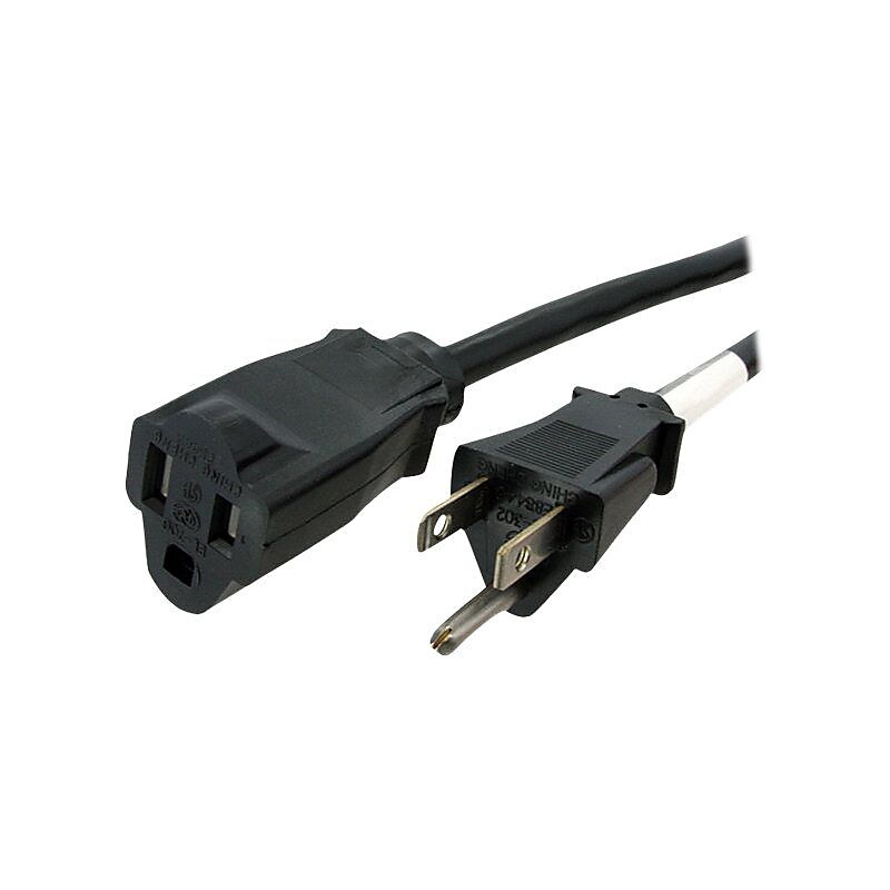 StarTech 6' Extension Cord, 14 AWG, Black (PAC101146) image 1