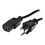 StarTech 12' NEMA5-15P to IEC 60320 C13 Power Cable, Male to Female, Black (PXT10112)~#|#~m002260212_sc7
