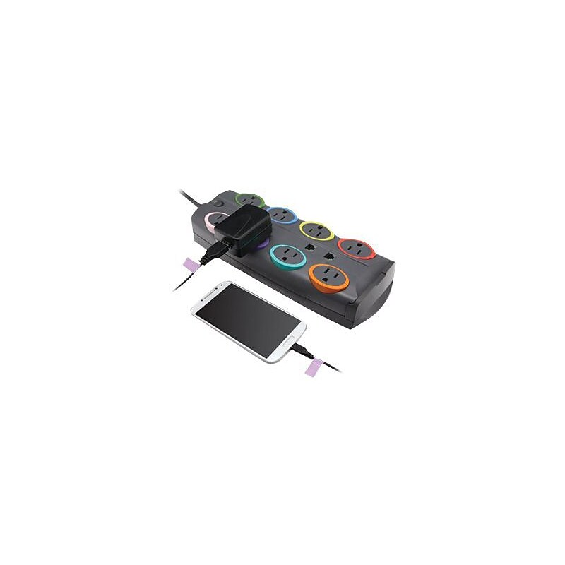 Kensington SmartSockets 8 Outlet Surge Protector, 8' Cord, 2490 Joules (K62690NA) image 1