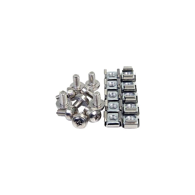 4XEM M5 Rack Mounting Screws and Cage Nuts For Server Racks/Cabinets, Silver, 50/Pack (4XM5CAGENUTS) image 1