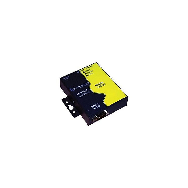 Brainboxes 1-Port RS232 Ethernet To Serial Device Server image 1