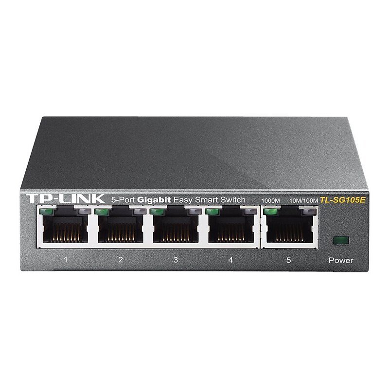 TP-LINK 5-Port Gigabit Easy Smart Switch, Black (TL-SG105E) image 1
