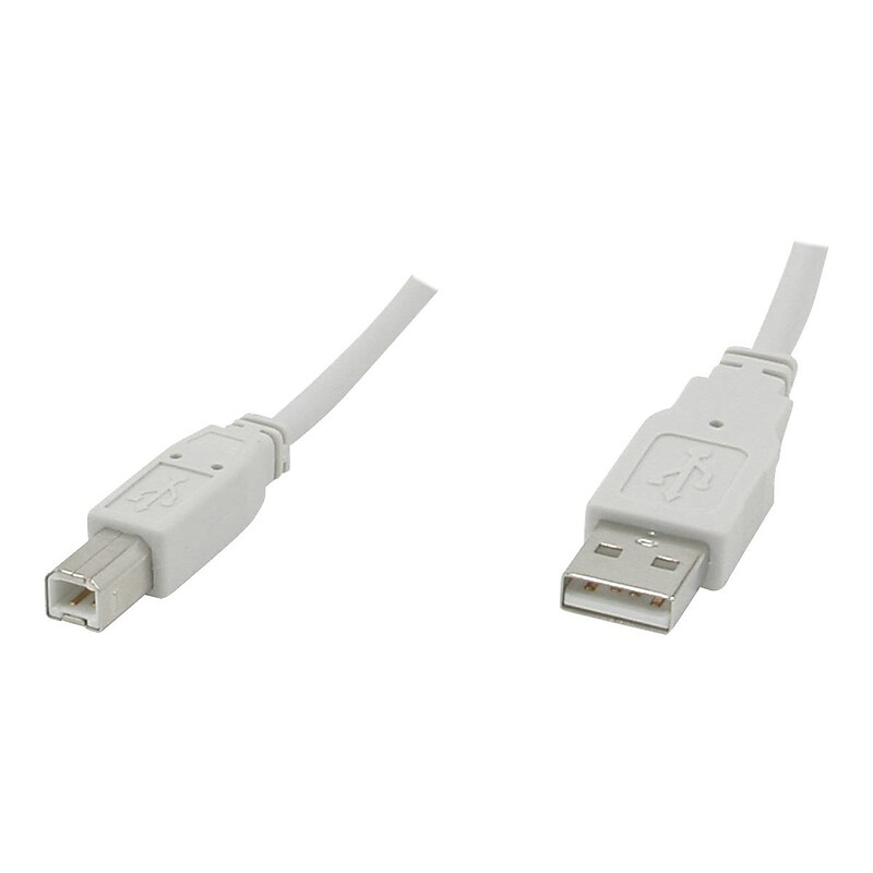 C2G® 16.4' USB 2.0 A To B Cable, White image 1