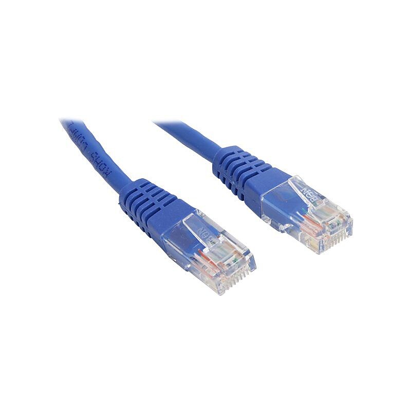 Startech® 25' Cat 5e Molded RJ-45 Male/Male Patch Cable, Blue image 1