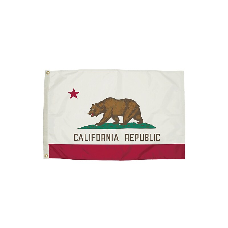 Flagzone California Flag with Heading and Grommets, 3' x 5', Each image 1
