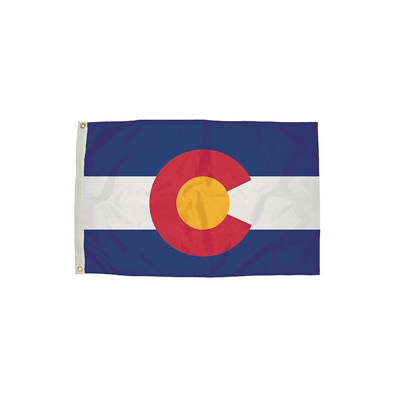 Flagzone Colorado Flag with Heading and Grommets, 3' x 5', Each image 1