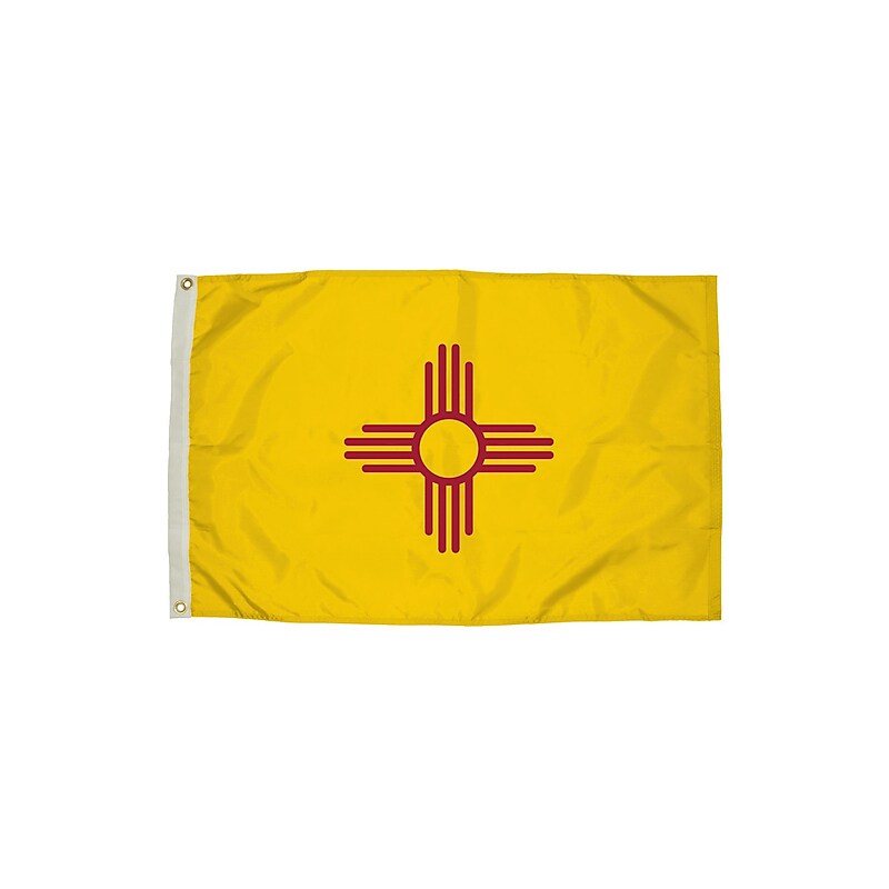 Flagzone New Mexico Flag with Heading and Grommets, 3' x 5', Each image 1