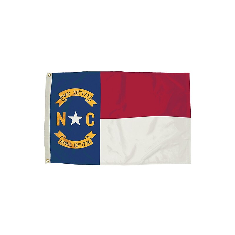 Flagzone North Carolina Flag with Heading and Grommets, 3' x 5', Each image 1