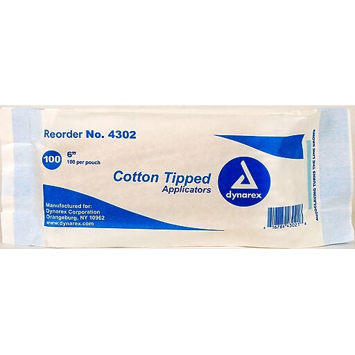 Shop Staples for Dynarex Cotton Tipped Applicator, 6", NonSterile