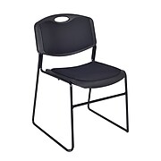 Regency Zeng Fabric Padded Stack Chair, Black (4450BK)