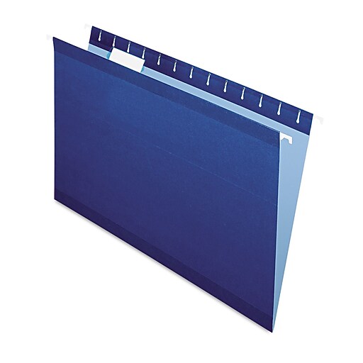 Pendaflex Colored Reinforced Hanging Folders, Navy, Legal, 25/Box
