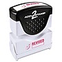 Accu-Stamp2 One-Color Pre-Inked Shutter Message Stamp, REVISED, 1/2" x 1-5/8" Impression, Red Ink (035587)~#|#~m002272655_sc7