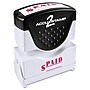 Accu-Stamp2 One-Color Pre-Inked Shutter Message Stamp, PAID, 1/2" x 1-5/8" Impression, Red Ink (035578)~#|#~m002272661_sc7