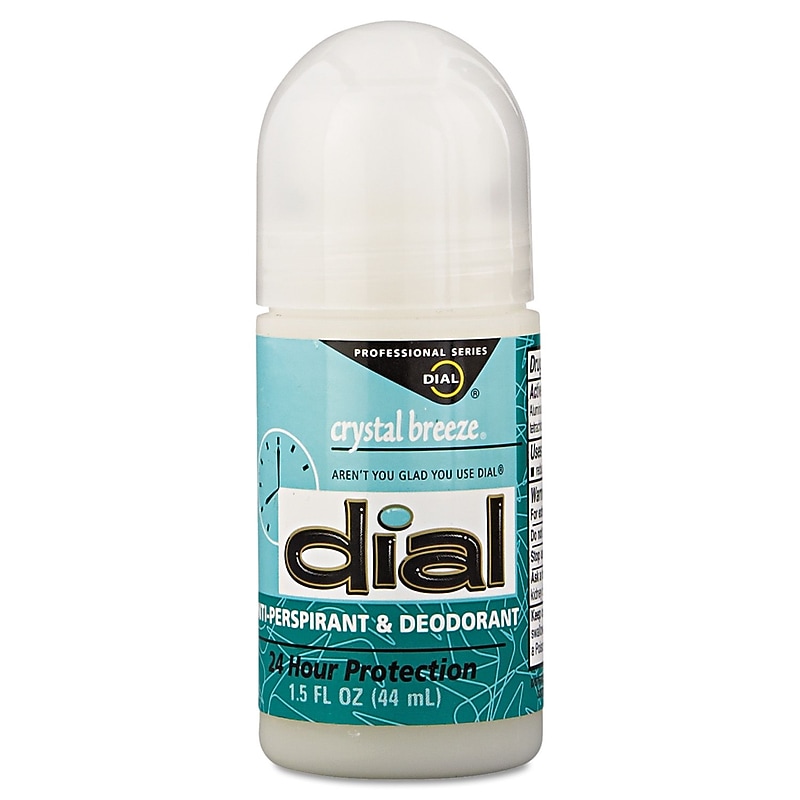 Dial® Anti-Perspirant Deodorant, Crystal Breeze, 1.5 oz Roll-On Bottle, 48/Carton (DIA 07686) image 1