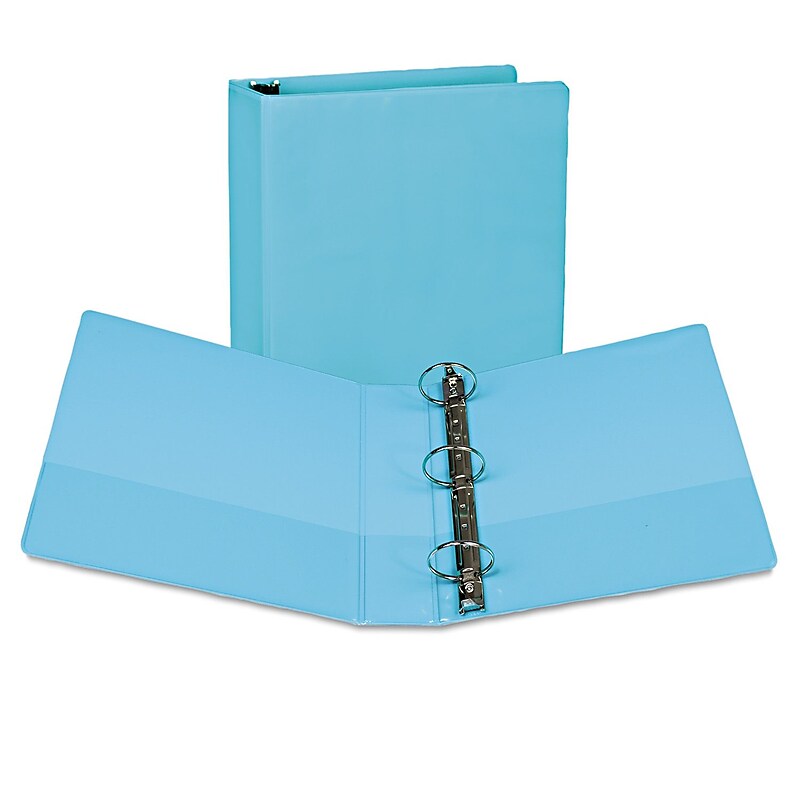 Samsill Fashion 2" 3-Ring Non-View Binders, Turquoise, 2/Pack (SAMU86677) image 1