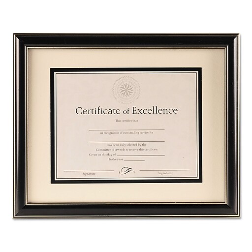 DAX Office Solutions Document Frame, Plastic, 11 x 14 matted to 8 1/2 x
