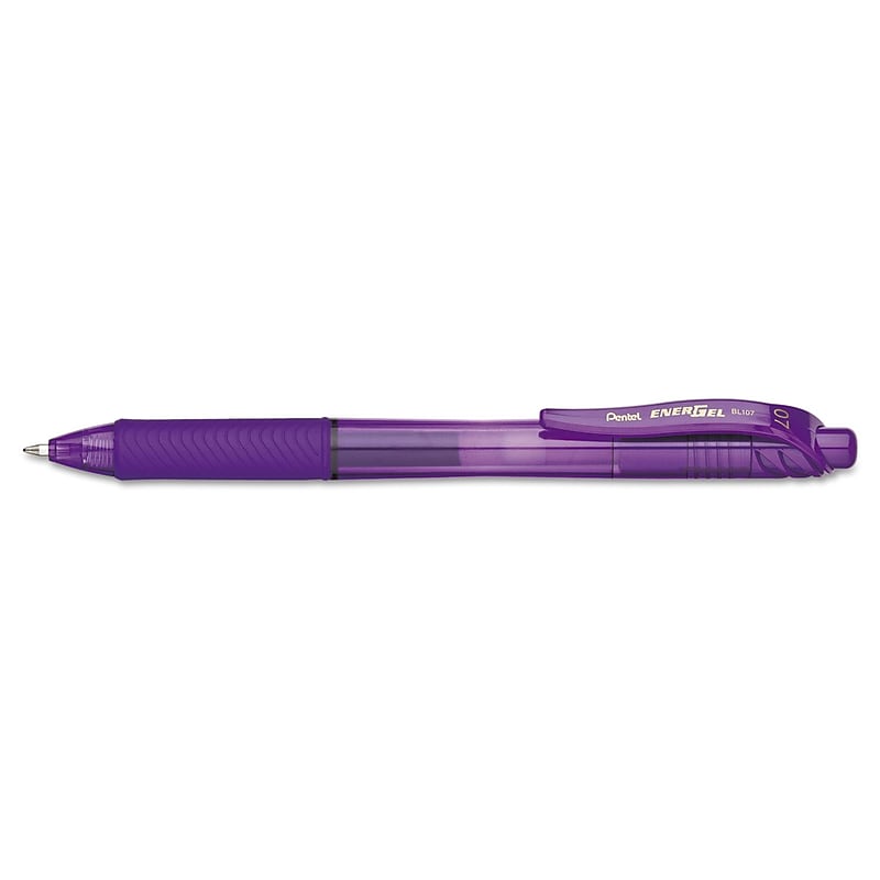 Pentel® EnerGel-X® Retractable Roller Gel Pen, 0.7 mm, Violet, 1/Dozen (BL107V) image 1