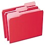 Pendaflex Recycled File Folder, 1/3-Cut Tab, Assorted, Letter Size, Red, 100/Box (152 1/3 RED)~#|#~m002275392_sc7
