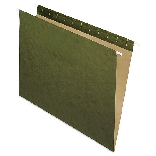 Pendaflex Hanging Folders, Standard Green, Letter, 25/Box (81600) Staples