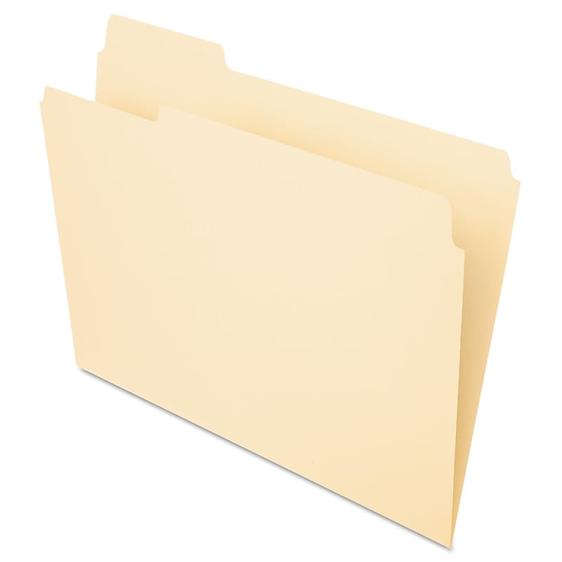 Pendaflex Essentials File Folder, 3 Tab, Letter Size, Manila, 100/Box (PFX 752 1/3-1) image 1