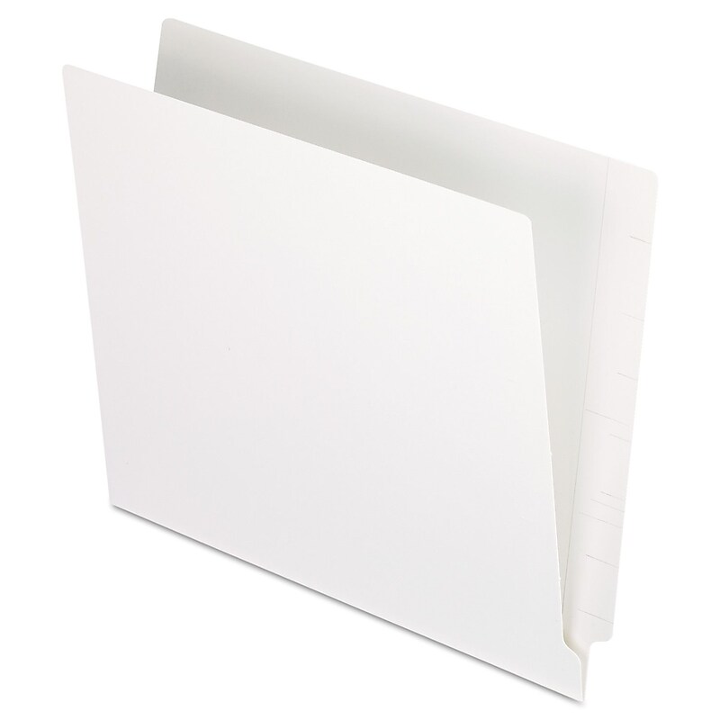 Pendaflex Recycled End Tab File Folder, Straight Cut, Letter Size, White, 100/Box (H110DW) image 1