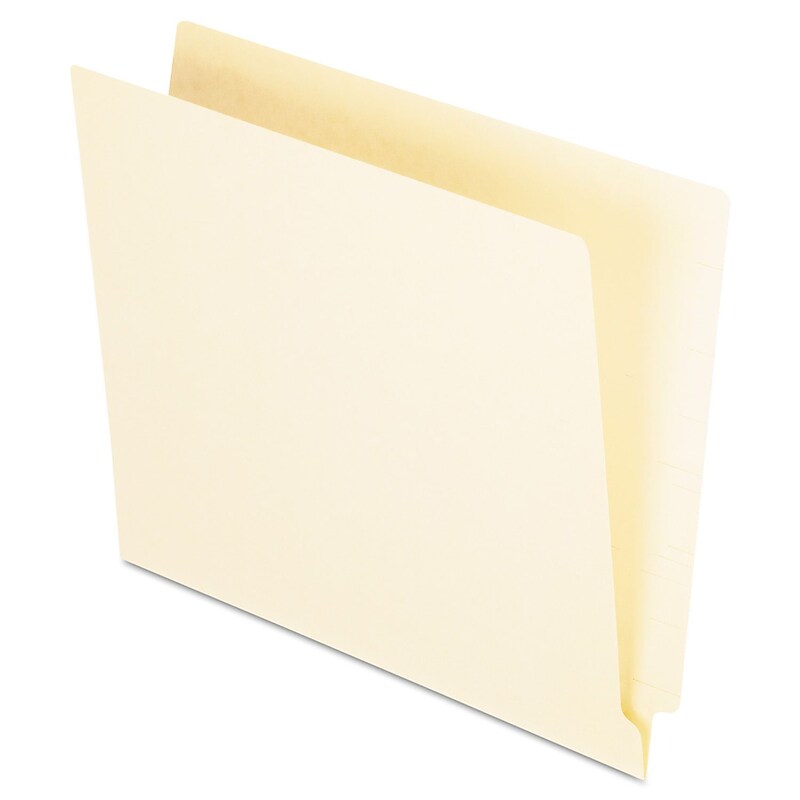 Pendaflex Recycled End Tab File Folder, Straight Cut, Letter Size, Manila, 100/Box (H110EE) image 1