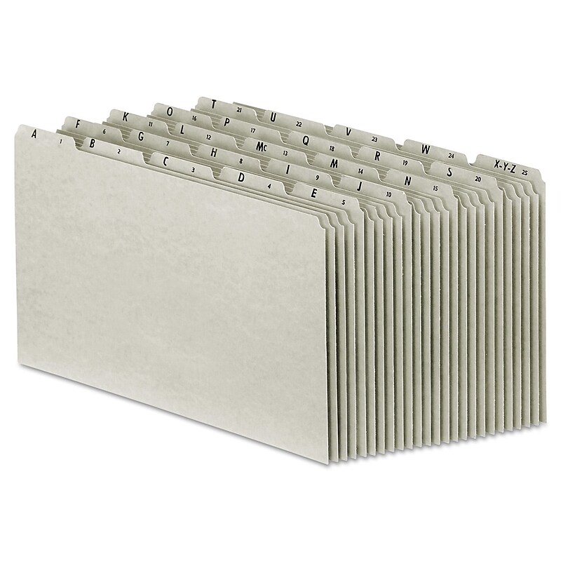 Pendaflex® Top Tab A-Z File Guides Legal, Gray, 25/Pack (PN1025) image 1