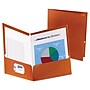 Oxford Two-Pocket Laminated Paper Folder, 100-Sheet Capacity, Metallic Copper, 25/BX~#|#~m002275561_sc7