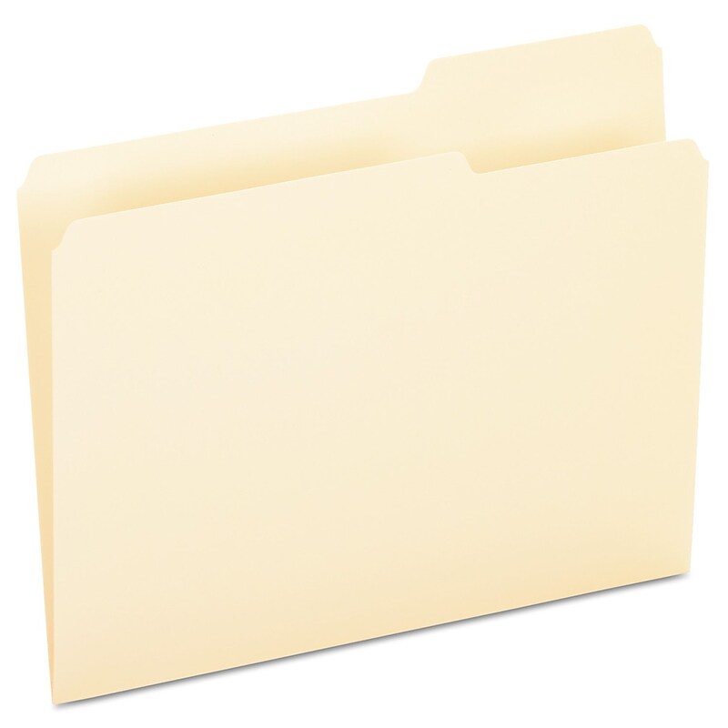 Pendaflex Essentials File Folder, 3 Tab, Letter Size, Manila, 100/Box (PFX 752 1/3-3) image 1