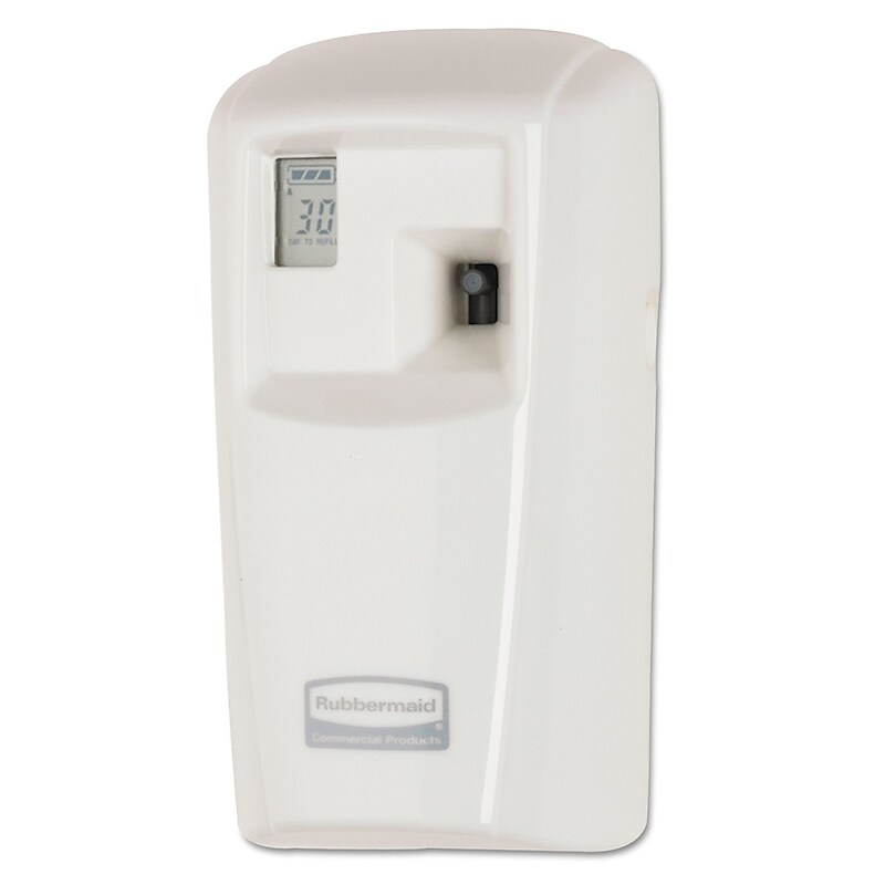 Rubbermaid Commercial Products Microburst® 3000 Air Freshener LCD Dispenser, White (1793532) image 1