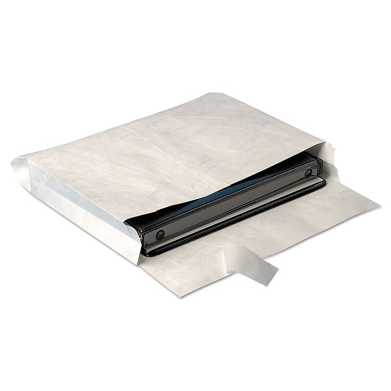SURVIVOR Open Side Expansion Self Seal #13 Catalog Envelope, 10" x 13" x 2", White, 25/Pack (QUAR4611) image 1
