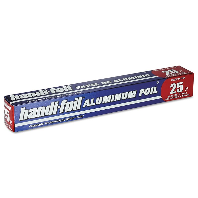 Handi-foil Aluminum Foil, 25' x 12", 24/Carton (HFA1225CT) image 1