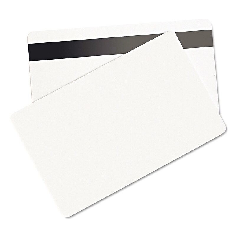 Sicurix Blank ID Cards with Magnetic Strip, 100/Pack (CR80) image 1